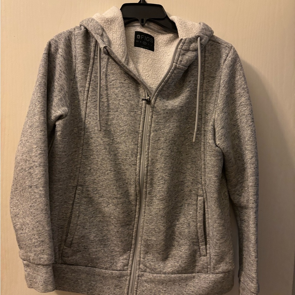 Figs scrubs zip up hoodie